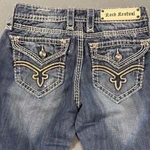 JEANS Rock Revival Elaina Jeans Womens 25 Blue Easy Boot Denim